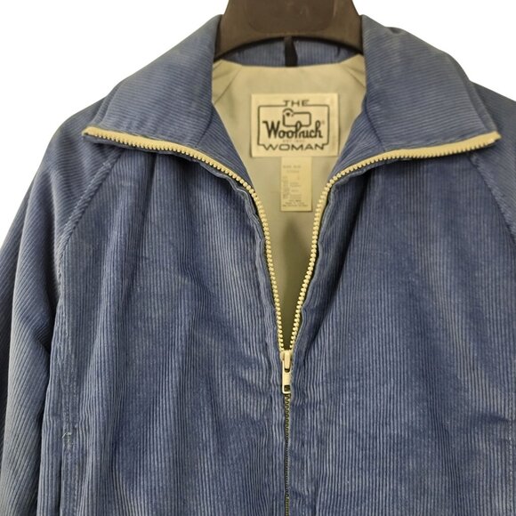 Vintage Woolrich Woman Slate Blue Corduroy Jacket S Poly Cotton Thinsulate USA - Picture 4 of 14